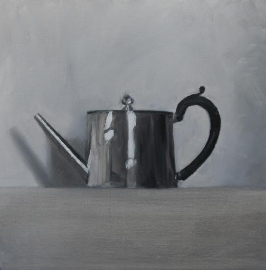 
Silver on white