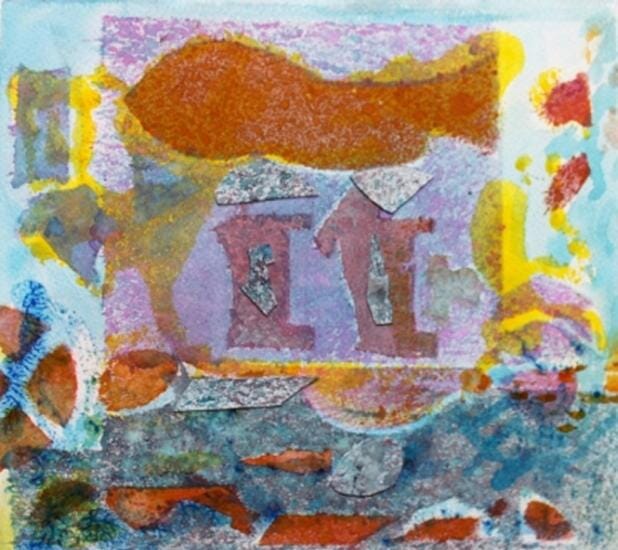 Opening set design for the ballet 'The Sea and its Two Brothers'