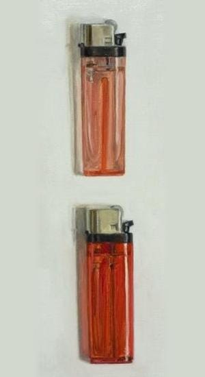 
Orange and red lighters