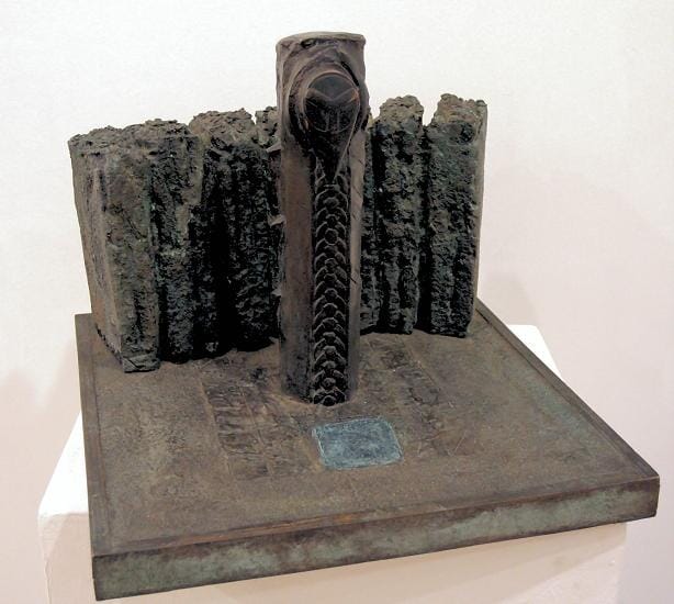 Maquette for a memorial to a helicopter disaster