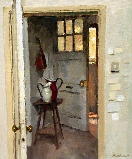 
Opening door with red and white Jugs