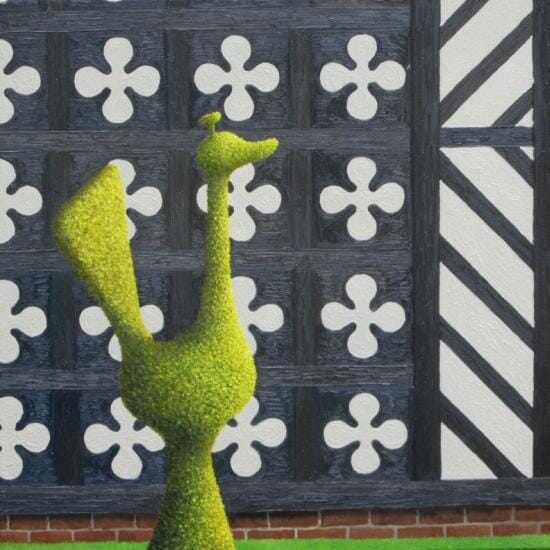 
Topiary and black and white house 4