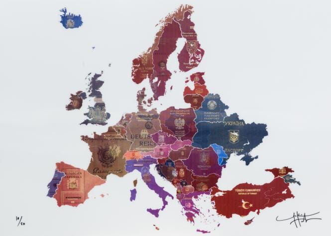 Europe 1930s-2017 Passport Map