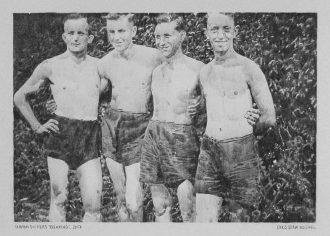 Found photo: German soldiers relaxing
