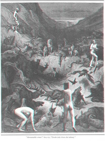 The animals sick of the plague (after Doré)