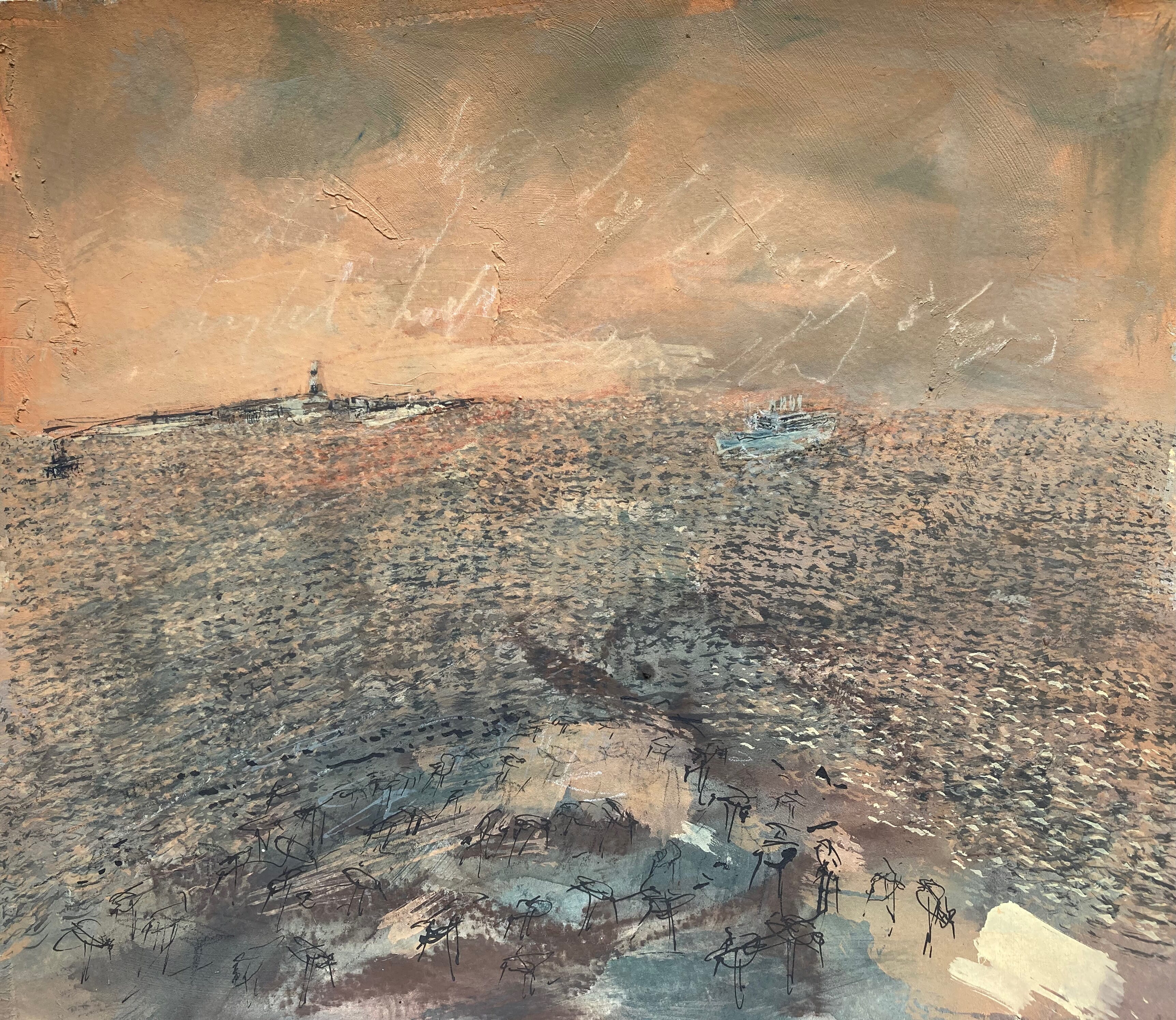 State of Anxiety - Ghost Ship and Waders (Humber Estuary)